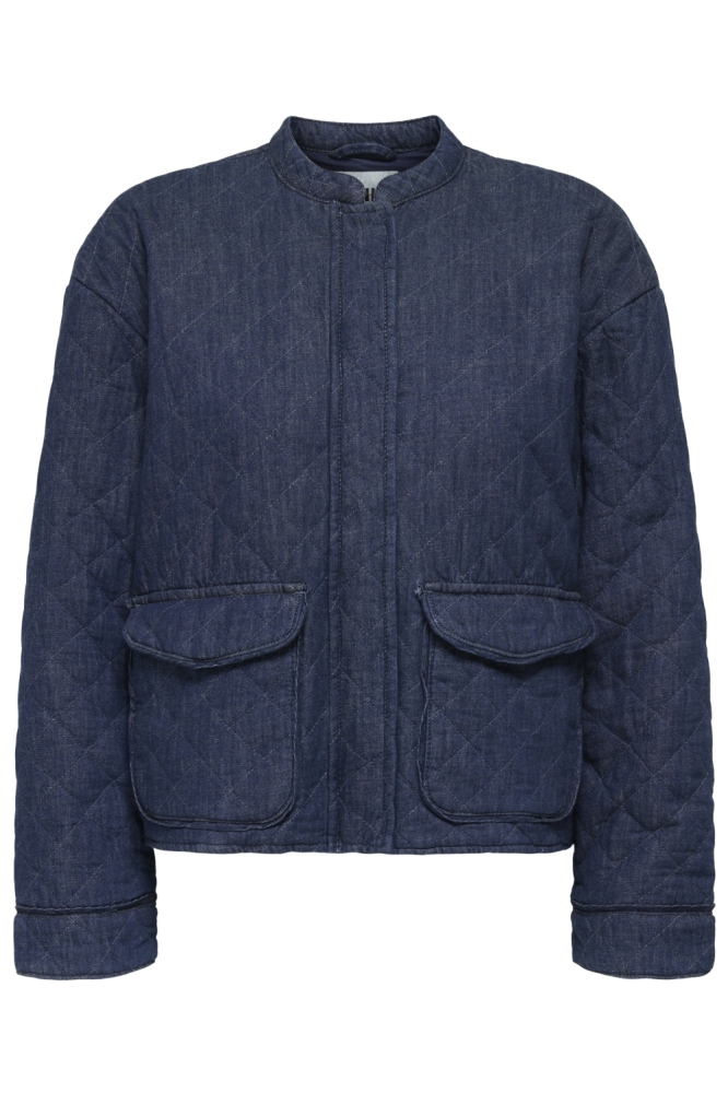 ONLHALLIE QUILTED DNM JACKET AKM NO 15355316 DARK BLUE DENIM